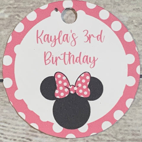 Pink Minnie Tags